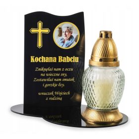 Stojalo za svečo s posvetilom za grob FOTO