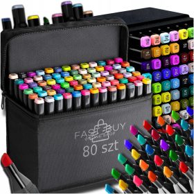 Flamastrski markerji z alkoholnimi črnila 80 kosov + torba