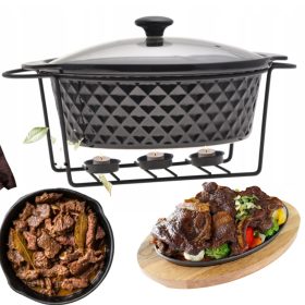 Okrogla pekač Kamille z grelcem, 2,5 litra