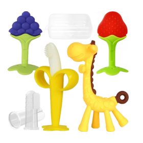   Logopedsko grizalo, za izraščanje zob, ortodontski večbarvni silikon