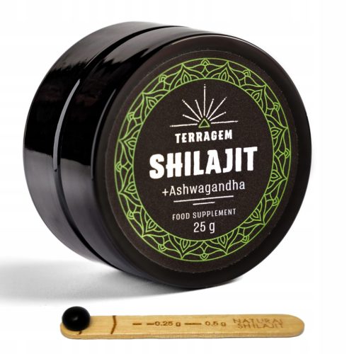 Shilajit in Ashwagandha - Naravni Prehranski Dodatek za Več Energije, 25g