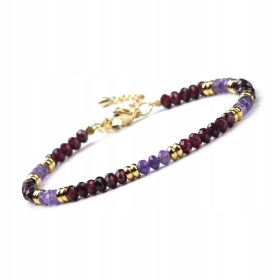 Zapestnica iz ametista granata 3x4 mm