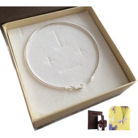   Slovenian name: Eleganten 925 srebrni zapestnica z osnovo za obeske CHARMS (idealno za darilo)