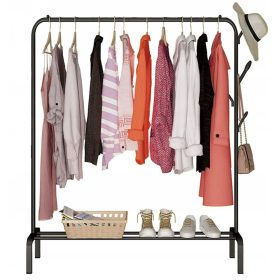 Stojalo za oblačila in obutev Loft Črno Kovinsko Veliko