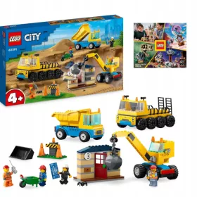   LEGO City Gradbeni avtomobil in rušilna krogla 60391 + Lego katalog 1/2024 Bricks City Technic Speed Star Wars Harry Potter Duplo