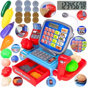 Veliki interaktivni komplet trgovinske blagajne za otroke