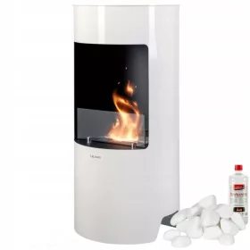   LiLiMo® biokamin MOLELO - ekološki kamin bel + brezplačni dodatki