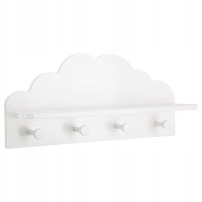 Otroški obešalnik za oblačila 'Cloud' bel