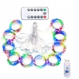 LED svetlobna zavesa 3x3m 300 led icicles USB + DALJ