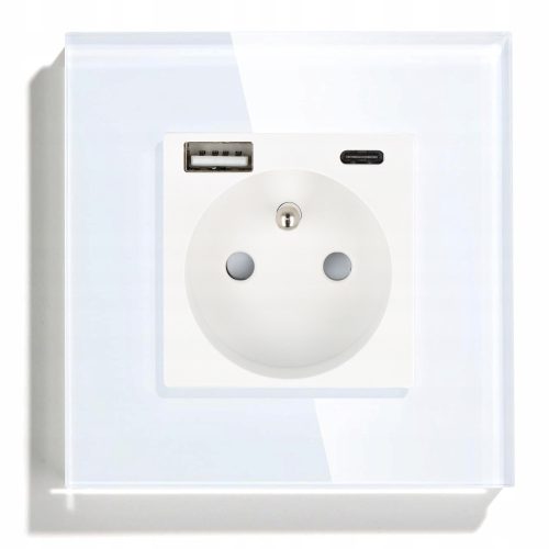 Električna vtičnica z USB polnilcem Smart Home bela