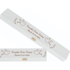 Lesena škatlica za svečo z zlatim zaponko