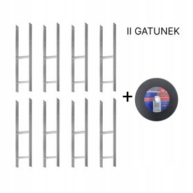 Set 8 kovinskih podstavkov za stebre H 120 mm plus