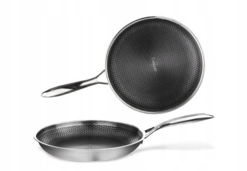 Orion Cookcel Hybrid premiumna neoprijemljiva ponjava 28 cm - Vrhunska jeklena ponjava z odporno prevleko 28x5 cm, primerna za vse kuhinjske plošče, vključno z indukcijo. Ta trpežna in trajna ponjava 