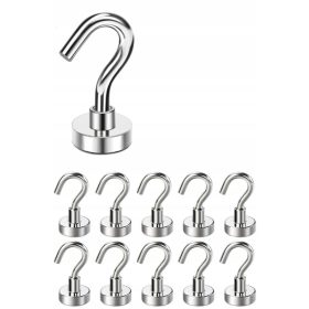 Magnet z neodimom z 5 kg nosilnostjo in 10 kavlji