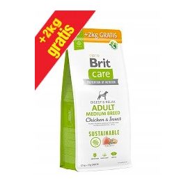  Brit Care Sustainable Adult Medium 12 kg + 2 kg BREZPLAČNO