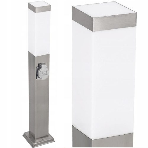Vrtni svetilni steber SuperLED E27, 65 cm, srebrn