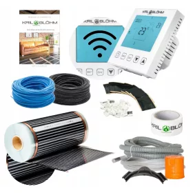  SET GRELNE FOLIJE 8m2 140W/m2+Groen T-2 WiFi