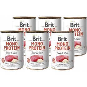 Brit Mono Mokra Pasja Hrana Govedina Riž 6x400g