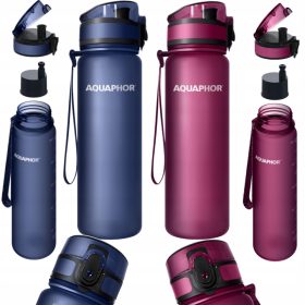    Aquaphor City filter plastenka 0,5 l roza + Aquaphor City filter plastenka 0,5 l mornarsko modra
