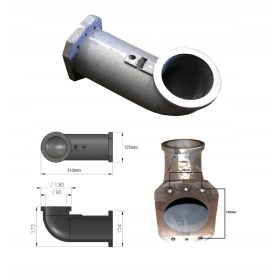   Elektromet ELWAT litoželezno koleno za štedilnik Keller Solei