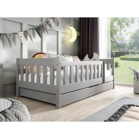   Ležišče iz lesa Mtj-meble POLA 86 x 168 cm v odtenkih sive