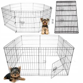   Kovinska ograjica za mladičke Bisky srednje velikosti 160 x 61 cm