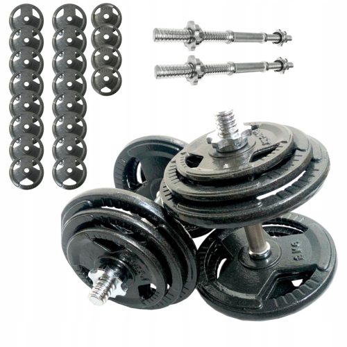 CAST IRON Dumbbells 2x40kg Set plošč 80kg