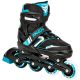 ROLERJI RAVEN Helixi Black/Mint z LED kolesi 38-42