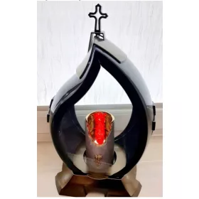 Srebrni Visoki Znicz z LED Svetilko