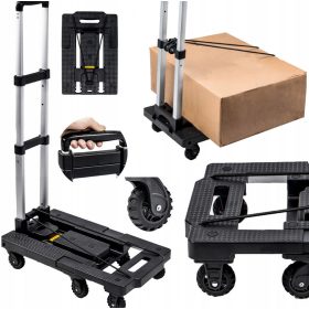   Optimized name: Zložljiv nakupovalni voziček s platformo 33 x 12,5 x 48 cm

Optimized description: 
Zložljiv nakupovalni voziček s platformo je lahka in priročna rešitev za prenašanje večjih nakupov a