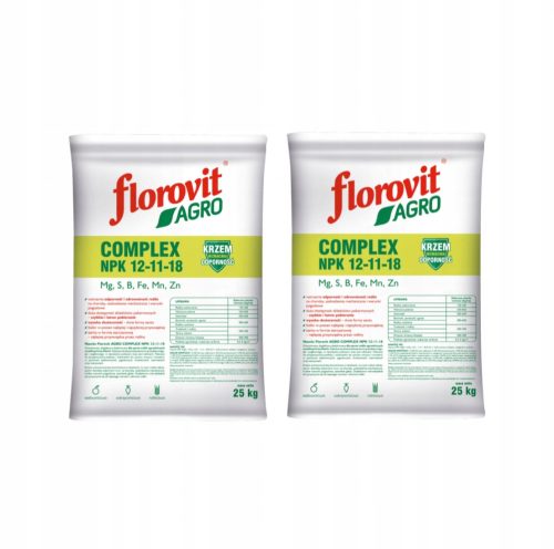 Večkomponentno gnojilo Florovit Agro Complex NPK 12-11-18 2x25 kg