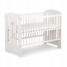 Postelja za dojenčke Klupś Safari Žirafa 60 x 120 cm bela