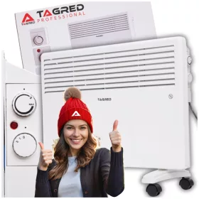 Električni konvektorski grelec TAGRED 1500 W - Bela barva