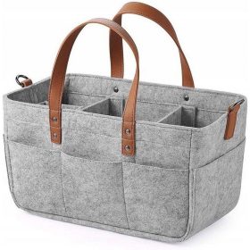   VELIKA TORBA-ORGANIZER za Maminega Dojenčka - Filcna Košara za Plenice in Dodatki XXL