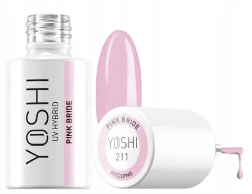 YOSHI Profesionalni UV Hibridni Lak za Nohte Pink Bride 211 - 6 ml