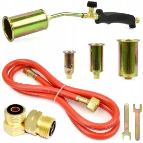   Plinski gorilnik za strešno oblogo s 3 šobami + redukcijski plin za manjše jeklenke