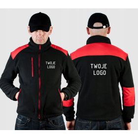   POLARNI PULOVER Z ODSIJAJUČIMI ČRTAMI + VEZANIM LOGOTIPOM SPREDAJ/ZADAJ