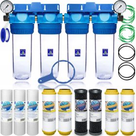   AquaFiltr 4-stopenjski sistem za filtriranje vode za celotno hišo 4L