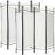 2x Paravan - zavesa za prostor ločitev, dekoracijo ali preoblačilnico 180 x 160 x 2,5 cm bela