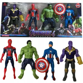 Avengers komplet figur Spiderman Captain America