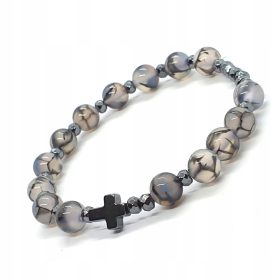 ROŽNI VENEC zapestnica na roki Dragon Gray Ahat