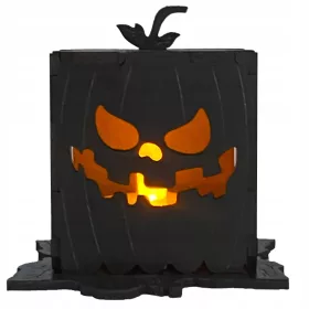 Svetleča bučna hiša Halloween Črna Dekoracija