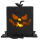 Svetleča bučna hiša Halloween Črna Dekoracija