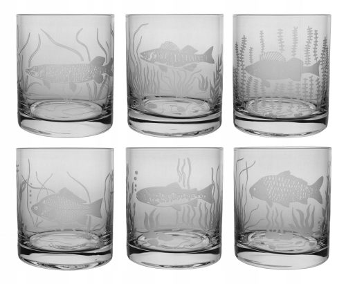 Krosno Ribje Motiv Whisky Kozarci 300 ml 6 kosov