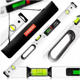   Elektronska nivojska ravnilo PRO900 DIGITAL IP65 z magneti 80 cm bela + pokrov PRO