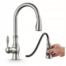   Kuhinjska talna armatura Ari CASCADE črna, granitna, srebrna, siva