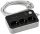 Podaljšek z električno listo 3 m, 3 vtičnice + 3x USB 2x Micro USB, črna