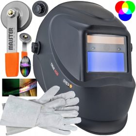   Vrhunska varilna maska True Color Majster Polska + Rokavice + Trava