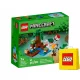 LEGO Minecraft Močvirje 3215125 LEGO MAINECRAFT 21240 ZOMBIE MINECRAFT SWAMPS ADVENTURE + LEGO papirnata vrečka 6315786 rumena 24x8x18 cm