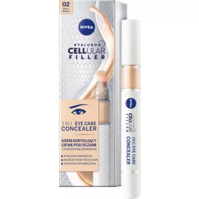   NIVEA Hyaluron Cellular Filler 3v1 krema za korekcijo temnih kolobarjev pod očmi, svetla barva, 4 ml